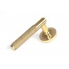 Brompton Lever on Rose Set (Plain) Unsprung - Polished Brass