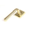 Newbury Lever on Rose Set (Square) - Polished Brass