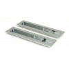 250mm Plain Rectangular Pull Privacy Set - Satin Chrome