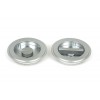 75mm Art Deco Round Pull Privacy Set - Satin Chrome