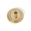 Round Escutcheon (Art Deco) - Polished Brass