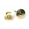 Round Thumbturn Set (Art Deco) - Polished Brass