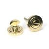 Round Thumbturn Set (Art Deco) - Polished Brass