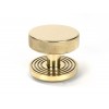Brompton Centre Door Knob (Beehive) - Polished Brass