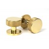 Brompton Mortice/Rim Knob Set (Plain) - Polished Brass