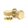 Brompton Mortice/Rim Knob Set (Art Deco) - Polished Brass