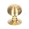 Beehive Centre Door Knob - Polished Brass