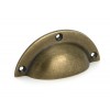 4" Plain Drawer Pull - Burnished Brass