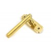 Art Deco Lever on Rose Set - Polished Brass