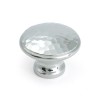 Hammered Cabinet Knob - Large - Polished Chrome