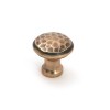 Hammered Cabinet Knob - Small - Polished Bronze