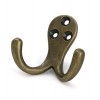 Celtic Double Robe Hook - Burnished Brass
