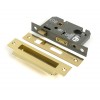 2½" Euro Profile Sash Lock - Polished Brass