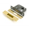 2½" Euro Profile Dead Lock - Polished Brass