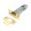 3" Tubular Mortice Latch - Polished Brass