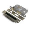 2½" Heavy Duty Bathroom Mortice Lock - Aged Brass