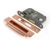 2½" Heavy Duty Bathroom Mortice Lock - Polished Bronze