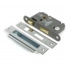 2½" Heavy Duty Bathroom Mortice Lock - Polished Stainless Steel