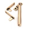 Night-Vent Locking Art Deco Fastener - Polished Bronze