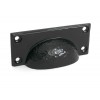Hammered Art Deco Drawer Pull - Black