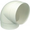 90deg Round Pipe Connector Whi