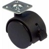 Twin Castor Black Plate 40mm