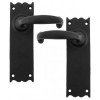 Cottage Lever Latch Set - Black 