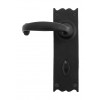 Cottage Bathroom Lever Lock Set - Black 
