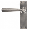 Straight Lever Latch Set - Antique Pewter 