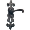 Fleur De Lys Lever Lock - Black Antique