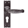 Carlisle Ludlow Euro Lever Lock Handle Slimline Set - Black