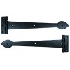 15" Smooth T Hinge (pair) - Black