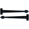 18" Smooth T Hinge (pair) - Black