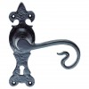 Carlisle - Curly Tail Lever Lock Set - Black