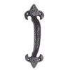 Fleur De Lys Pull Handle (135mm) - Black Antique