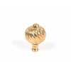 Small Spiral Cabinet Knob - Polished Brass 