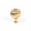 Medium  Spiral Cabinet Knob - Polished Brass 