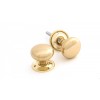 Small Mushroom Mortice/Rim Knob Sets - Polished Brass