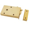 Left Hand Bathroom Latch - Polished Brass