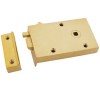 Right Hand Bathroom Latch - Polished Brass