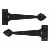 Antique Cast T Hinge 12" (pair) - Black