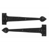 Antique Cast T Hinge 16" (pair) - Black