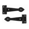 Smooth Cast T Hinge 6" (pair) - Black