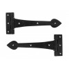 Smooth Cast T Hinge 10.5" (pair) - Black