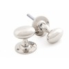 Oval Mortice/Rim Knob Set - Polished Nickel 