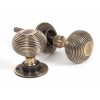 Beehive Mortice/Rim Knobs - Aged Brass