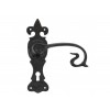 Curly Lever Lock Set - Black 