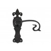 Curly Lever Latch Set - Black 