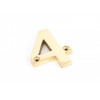 Polished Brass Numeral 4