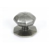 Octagonal Centre Door Knob - Pewter